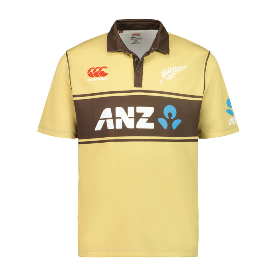 Kids Blackcaps Replica Retro T20 Play Top in Beige