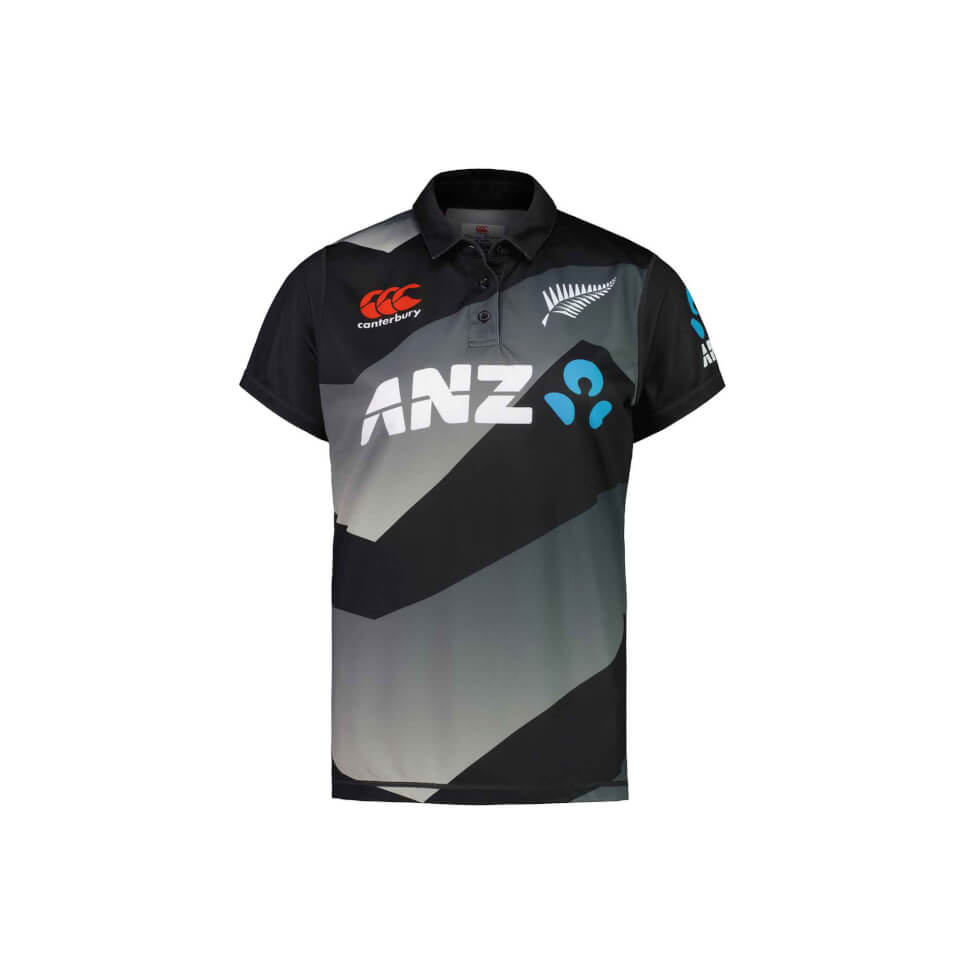 Kids Blackcaps Replica T20 Shirt in Silver