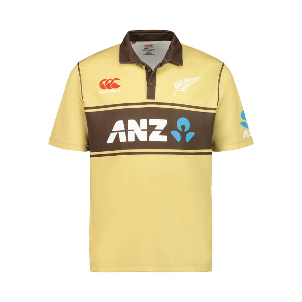 Men's Blackcaps Replica Retro T20 Play Top in Beige