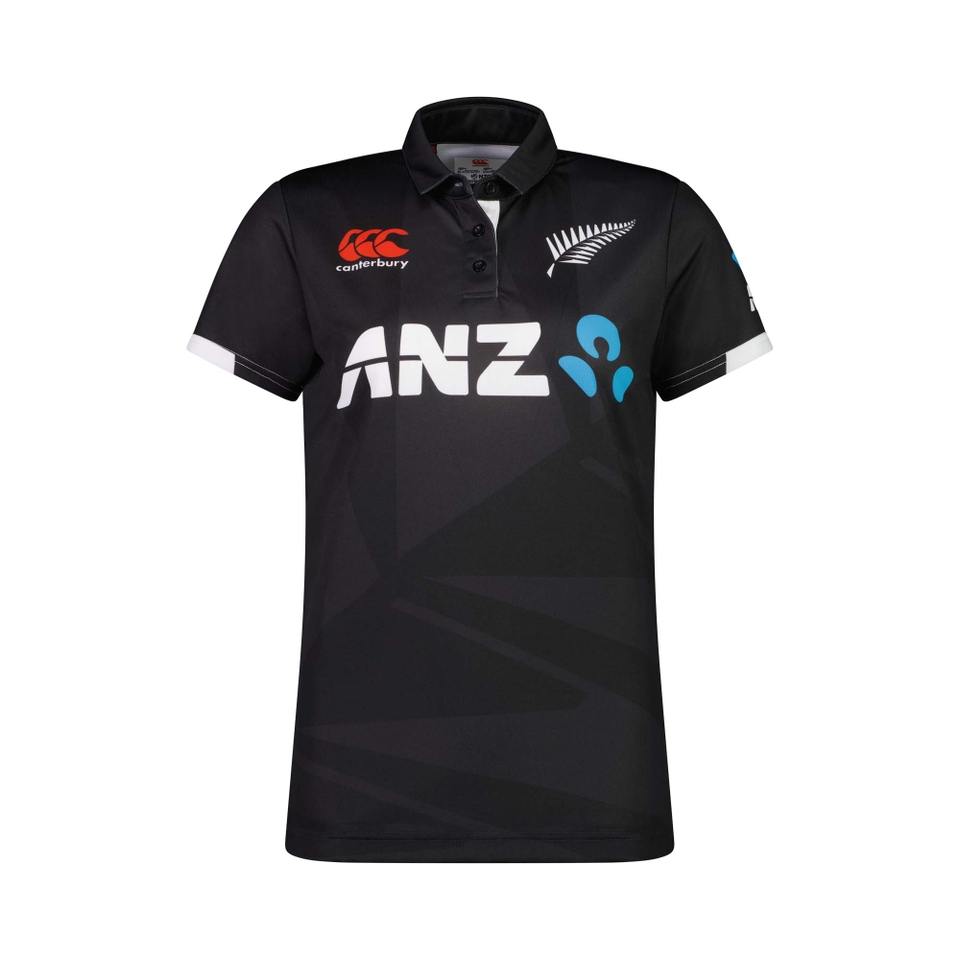 Women's NZ Cricket Replica ODI Shirt in Black