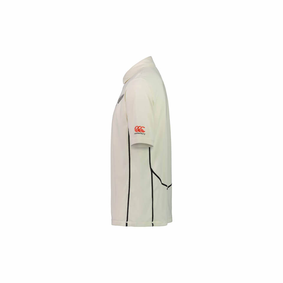 M BLACK CAPS REPLICA TEST SHIRT CRICKET CREAM