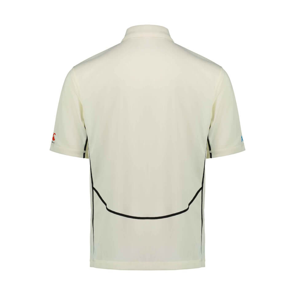 M BLACK CAPS REPLICA TEST SHIRT CRICKET CREAM