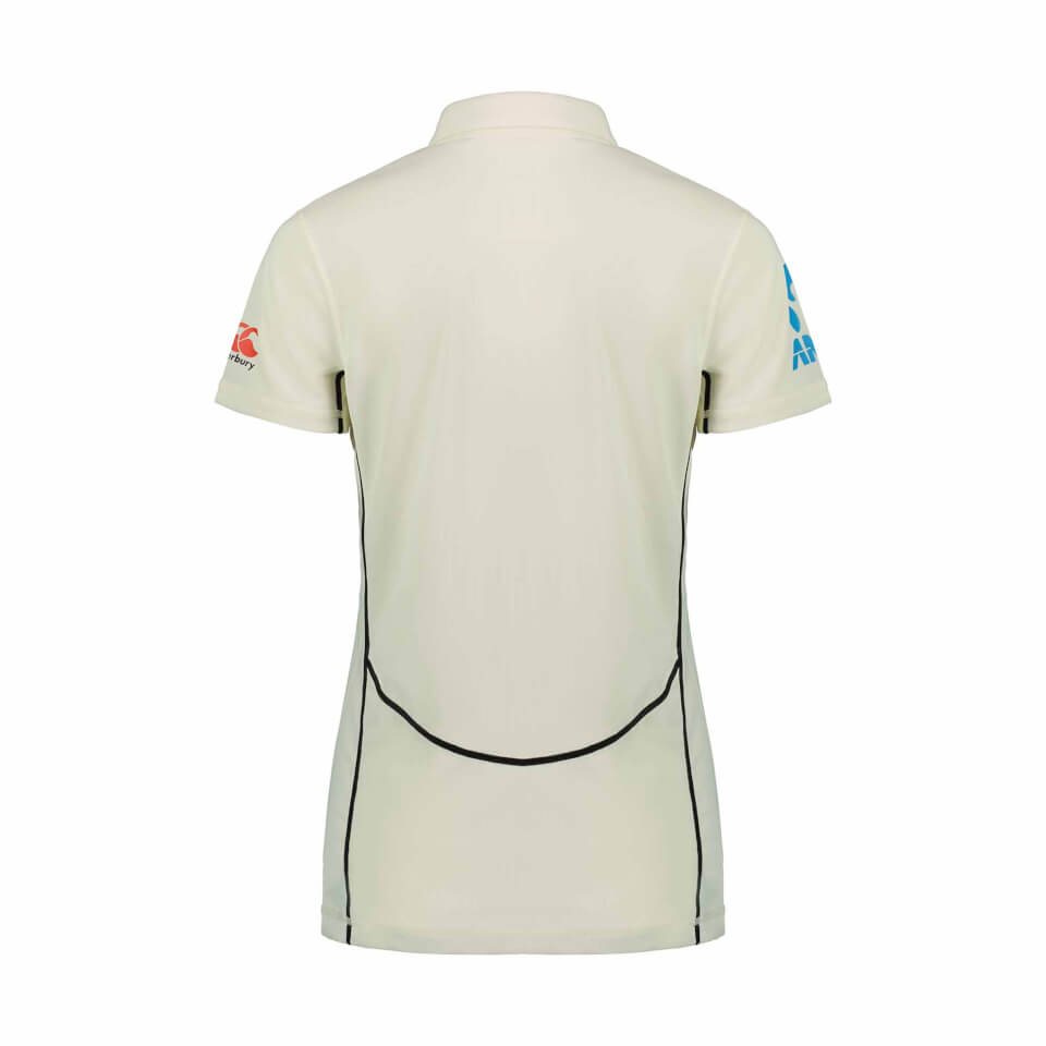 W BLACK CAPS REPLICA TEST SHIRT CRICKET CREAM