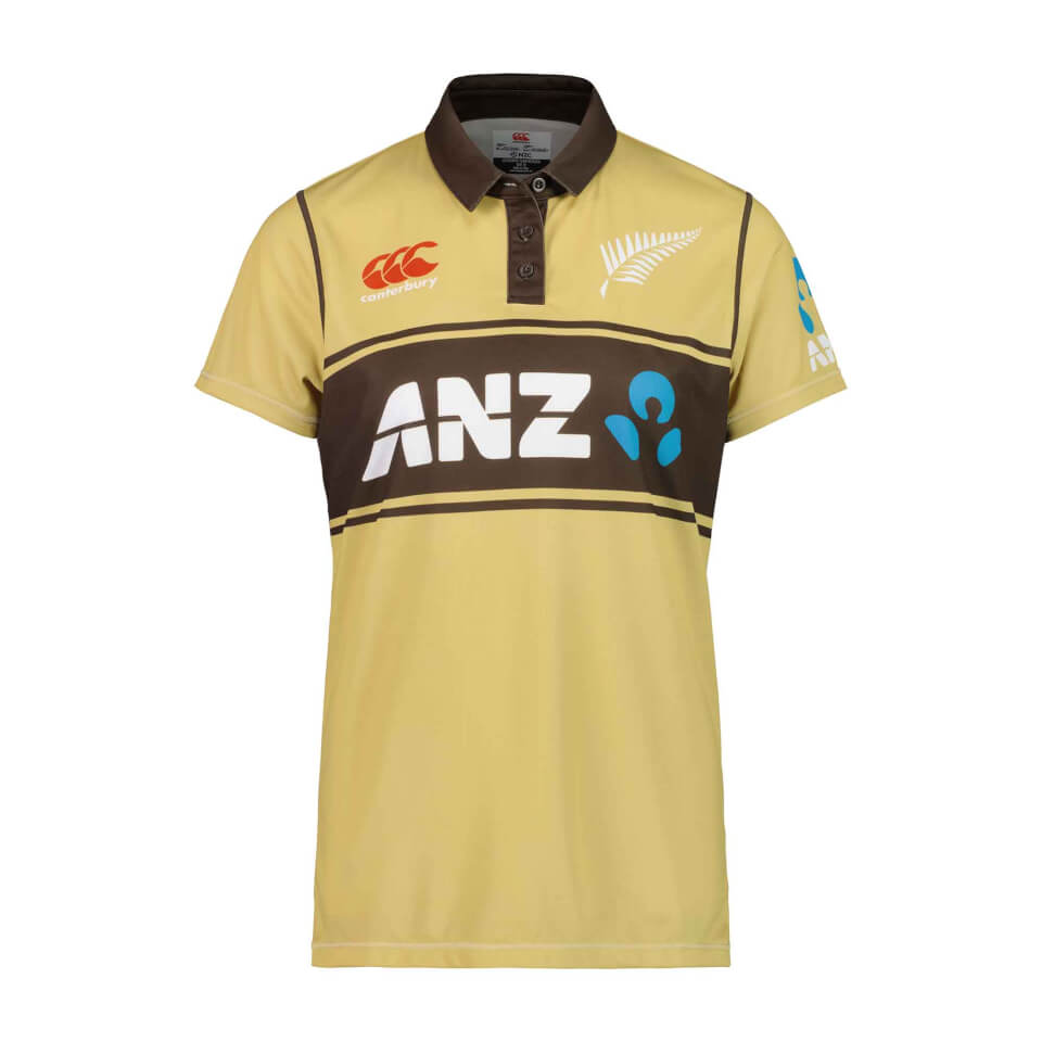 Women's Blackcaps Replica Retro T20 Shirt in Beige