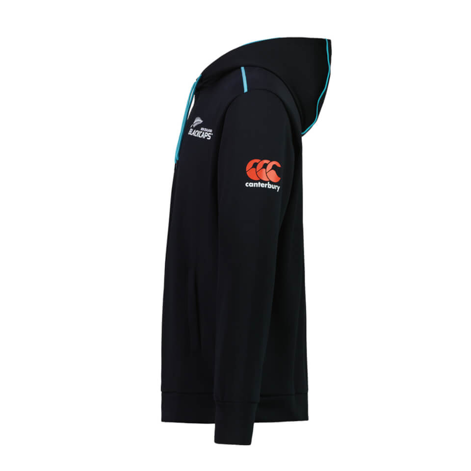 Kids Blackcaps Replica Over Head Hoodie in Black