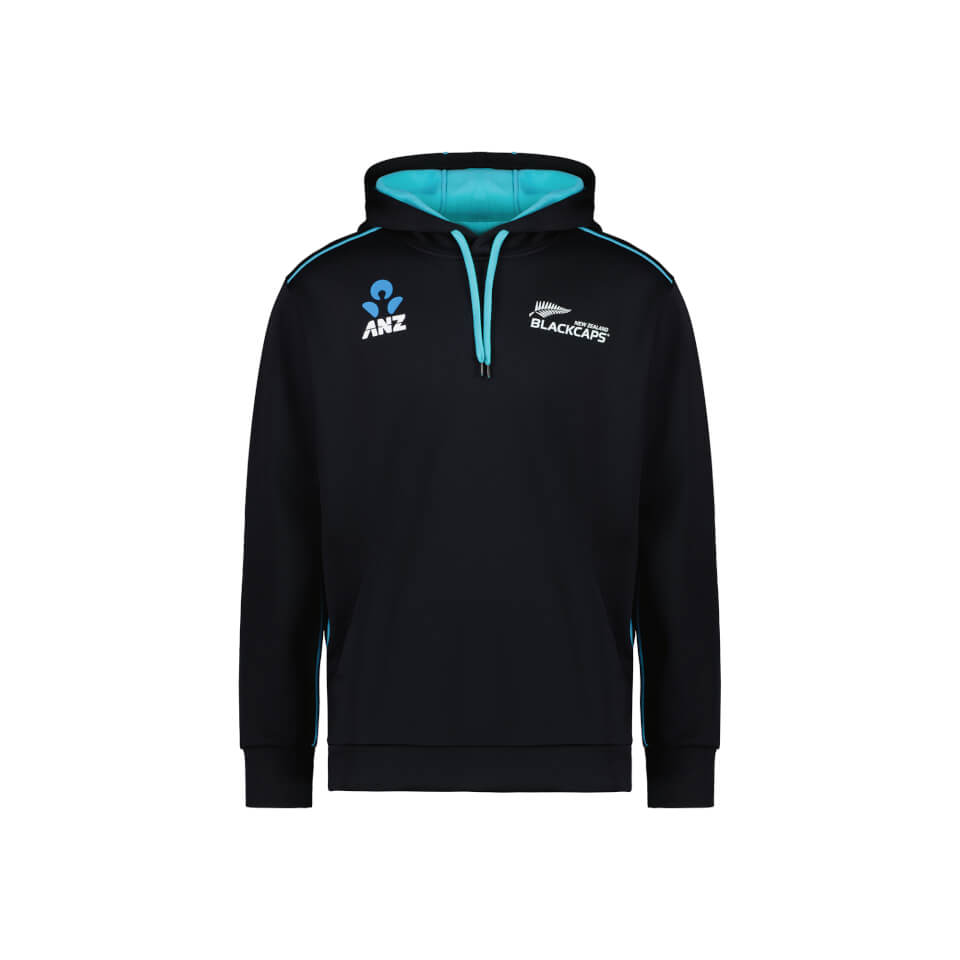 Kids Blackcaps Replica Over Head Hoodie in Black