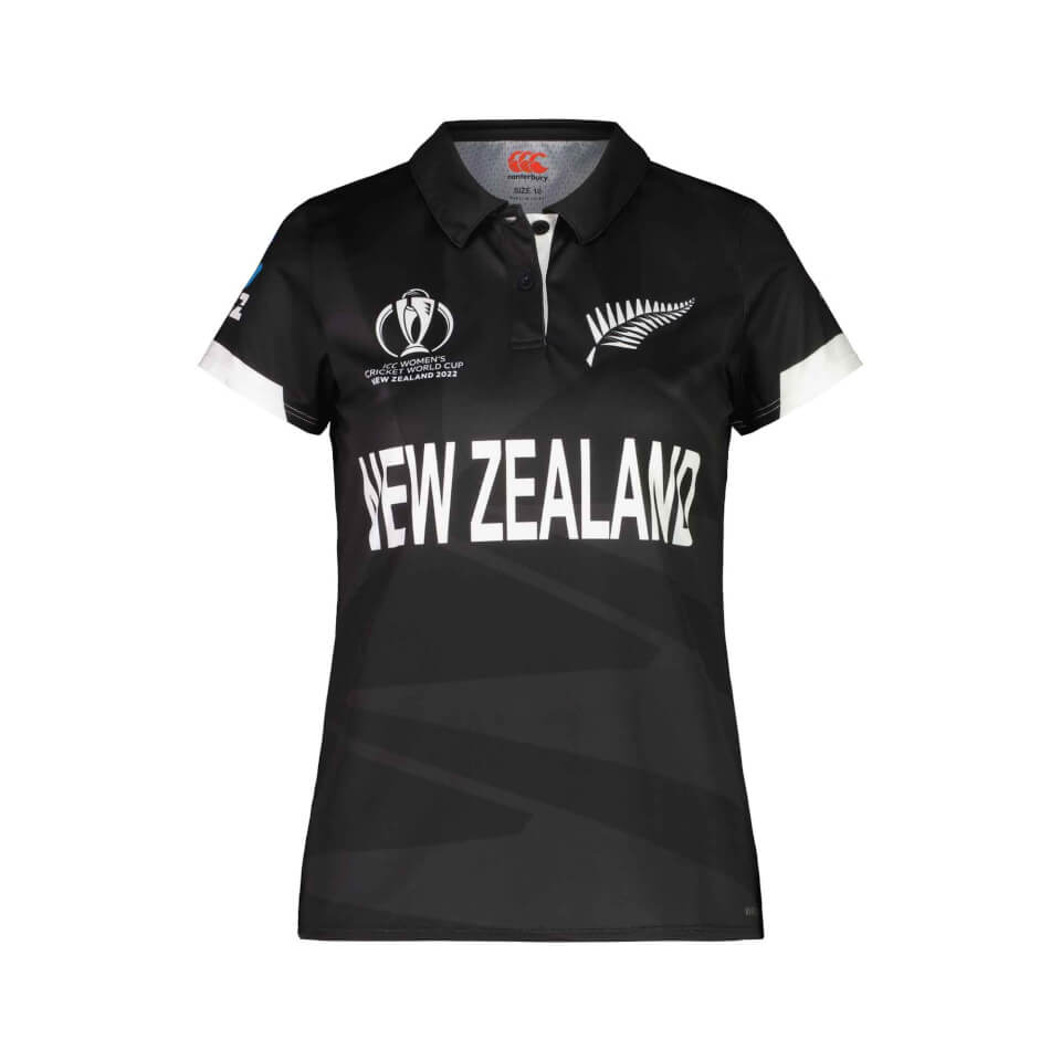 WOMENS WHITEFERNS WC REPLICA ODI SHIRT - BLACK