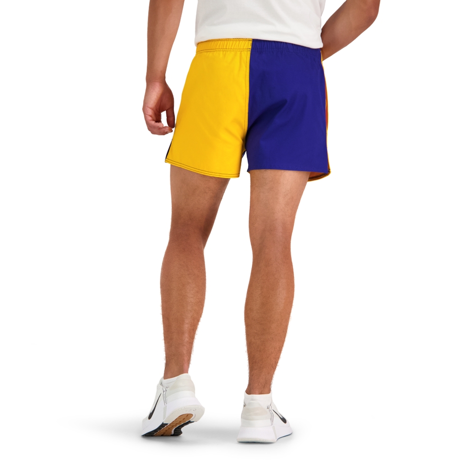 MENS HARLEQUIN SHORT BLUE/YELLOW