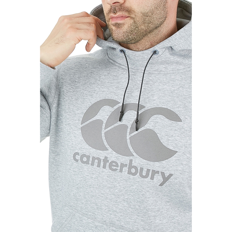 MENS LOGO OVER THE HEAD HOODIE IN GREY