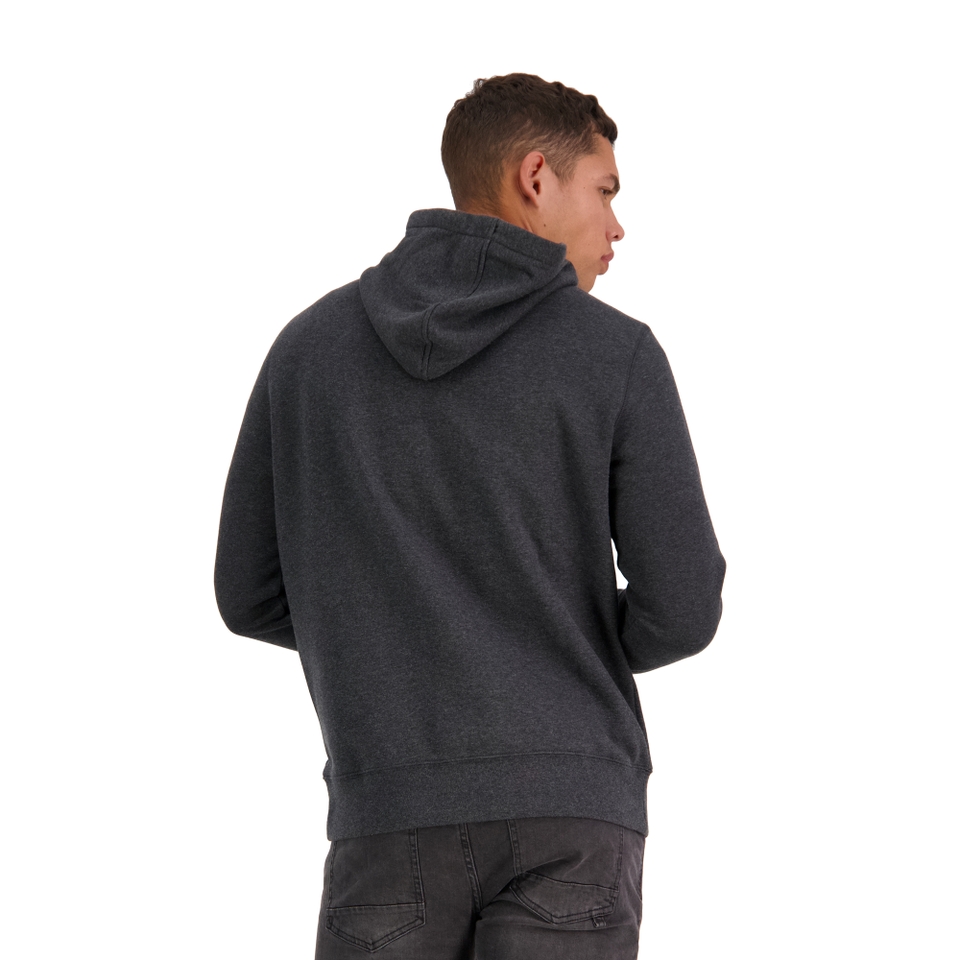 Mens Logo Over The Head Hoodie in Black