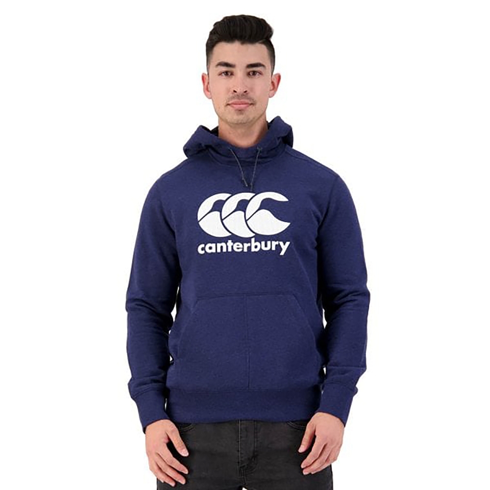 MENS LOGO OVER THE HEAD HOODIE IN NAVY