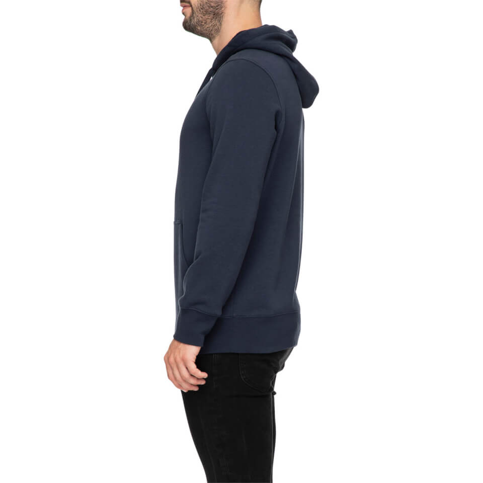 Mens Over Head Logo Hoodie in Navy