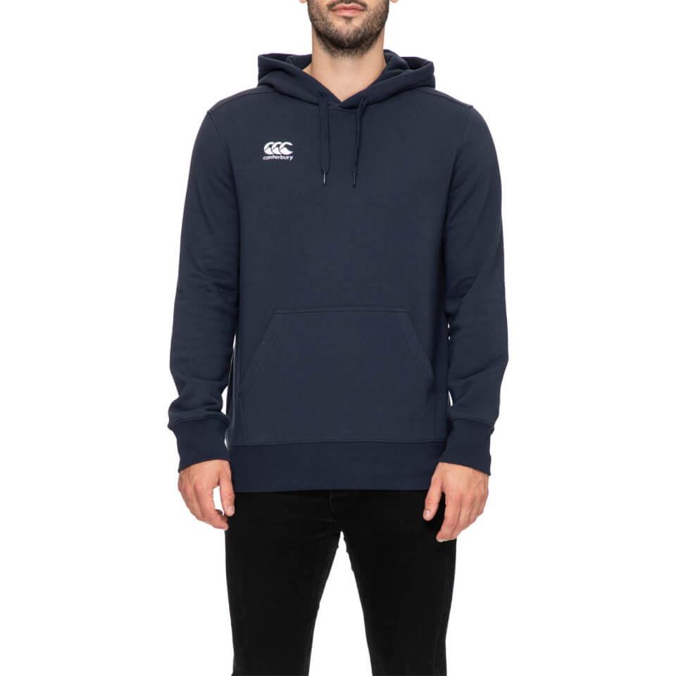 Mens Over Head Logo Hoodie in Navy