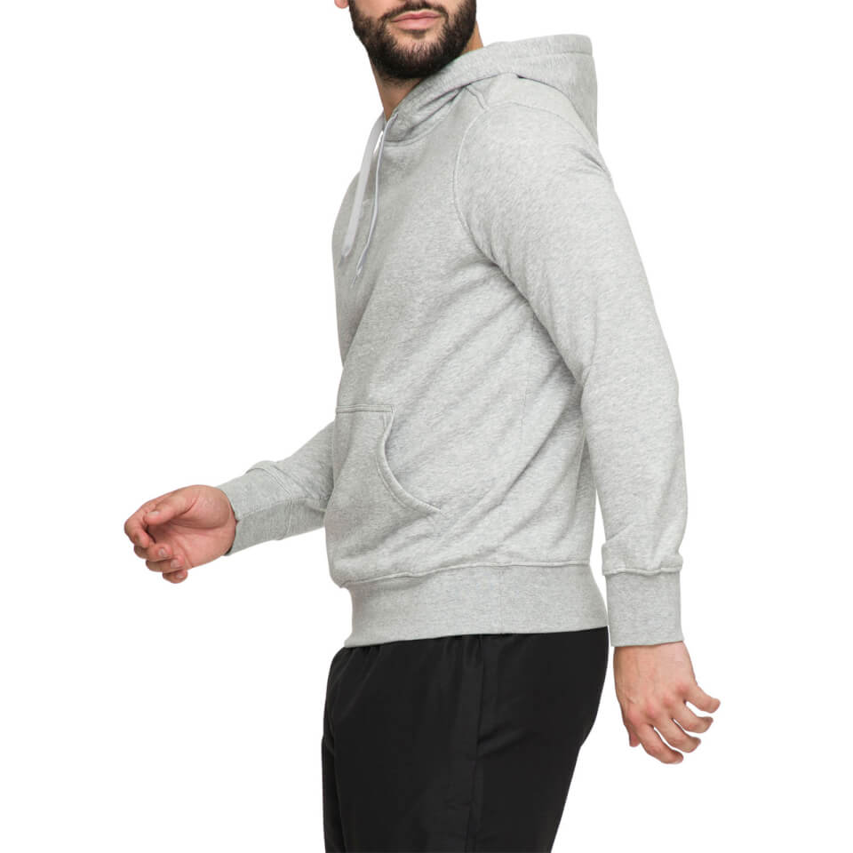 Mens Over Head Logo Hoodie in Grey