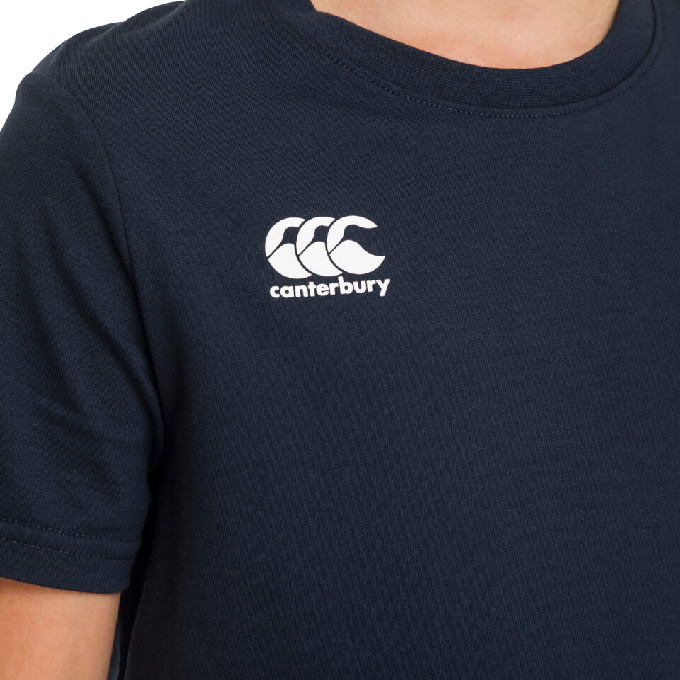 Kids Crew Neck Logo T-Shirt in Navy