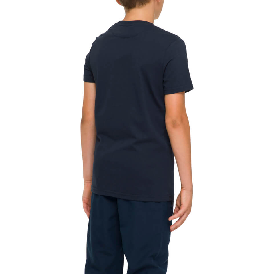 Kids Crew Neck Logo T-Shirt in Navy