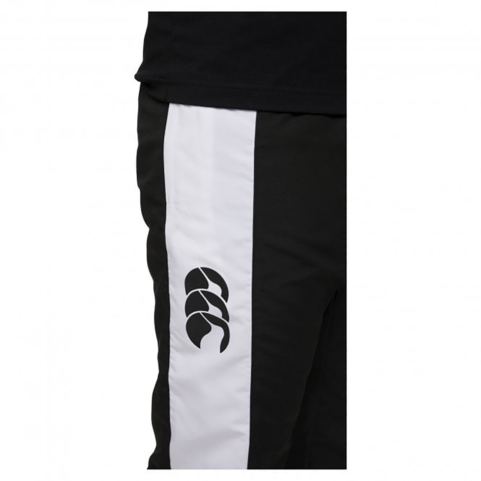MENS STRIPE CUFFED TRACKPANT BLACK