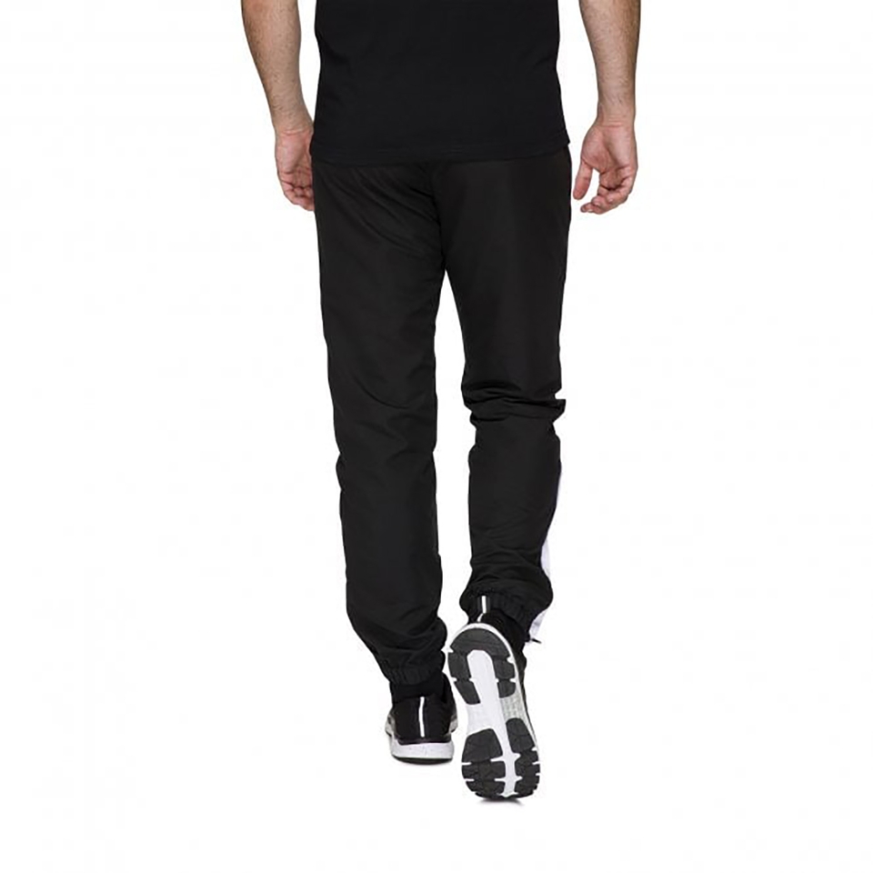 MENS STRIPE CUFFED TRACKPANT BLACK