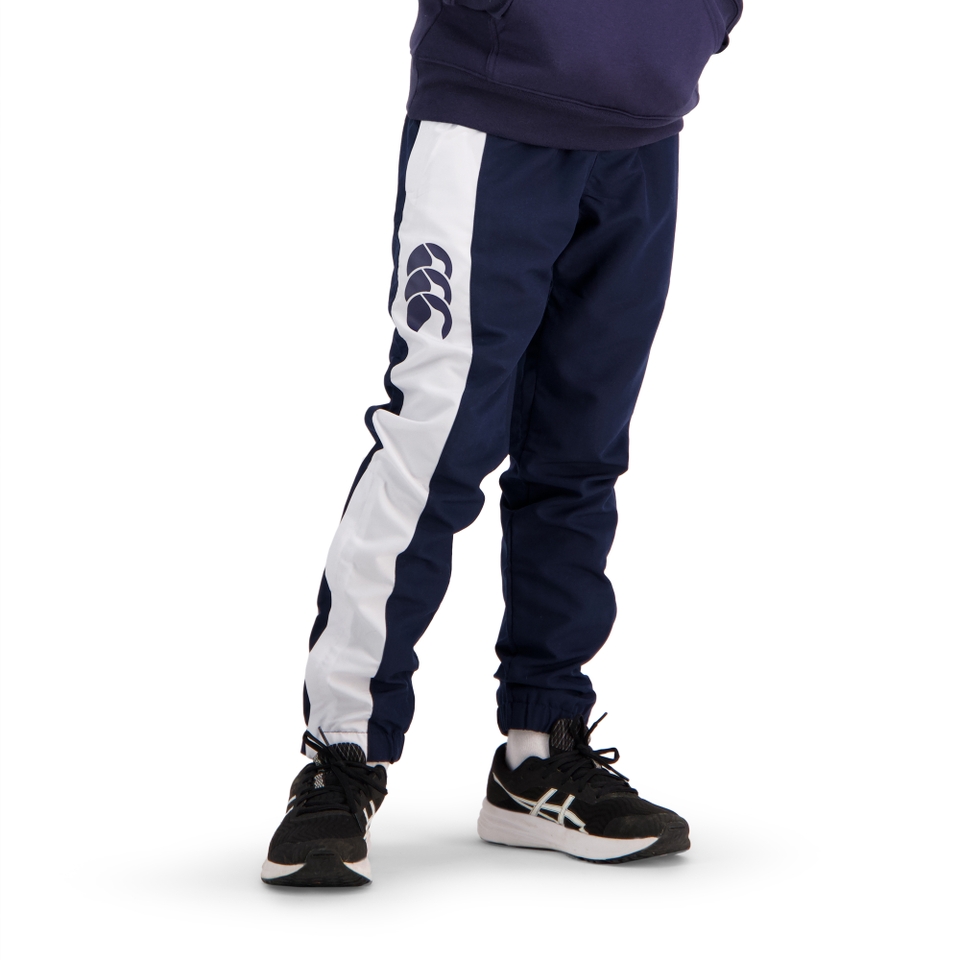 KIDS STRIPE CUFFED TRACKPANT NAVY