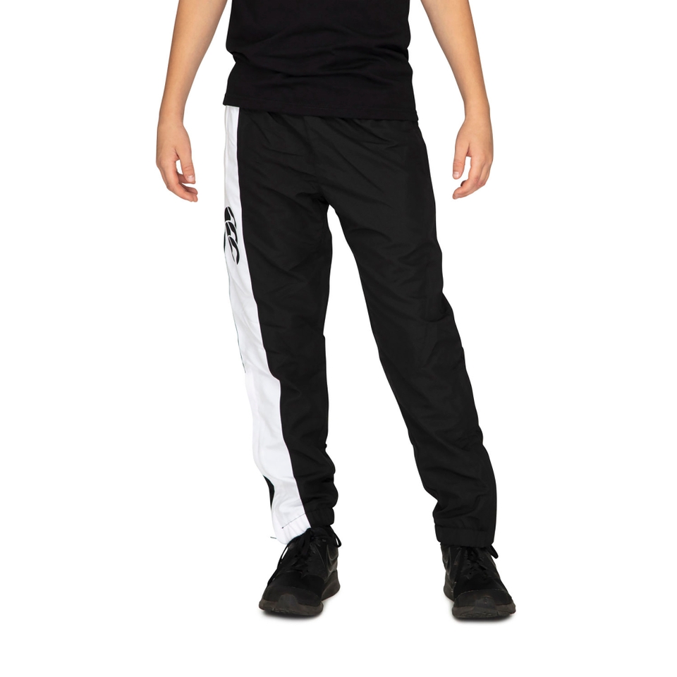 KIDS STRIPE CUFFED TRACKPANT BLACK