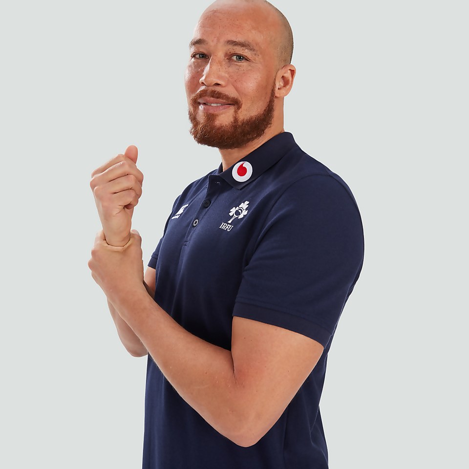 MENS IRELAND TEAM POLO SHIRT BLUE