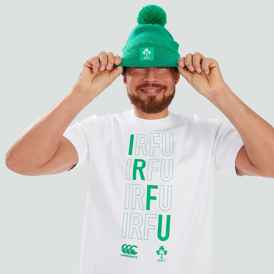 ADULT UNISEX IRELAND COTTON FANS TEE WHITE
