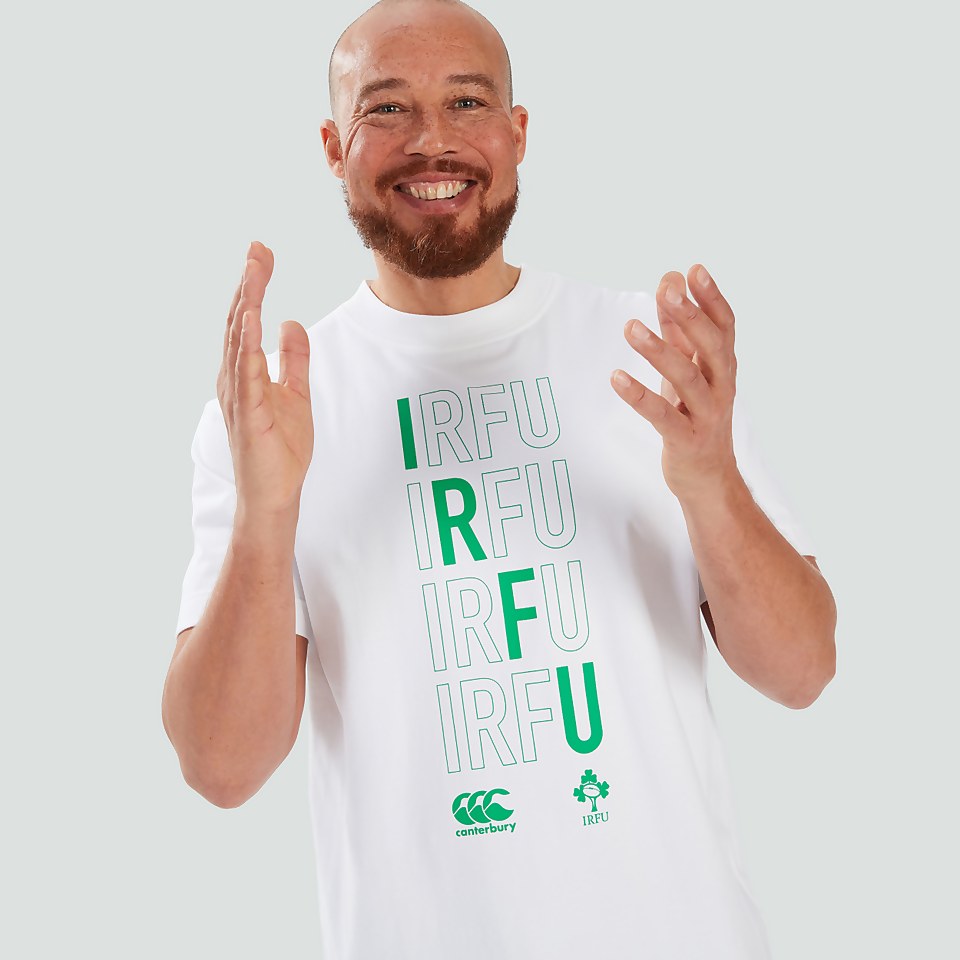 ADULT UNISEX IRELAND COTTON FANS TEE WHITE