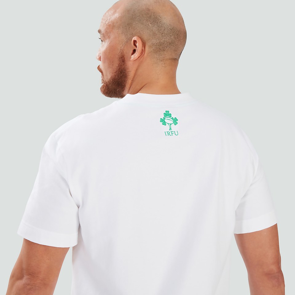 ADULT UNISEX IRELAND COTTON FANS TEE WHITE
