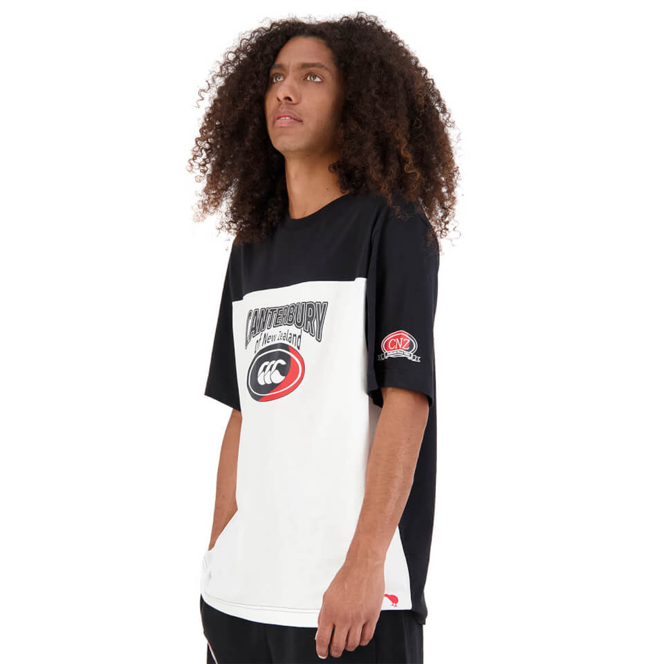 Mens Rugger Large Logo T-Shirt in Black