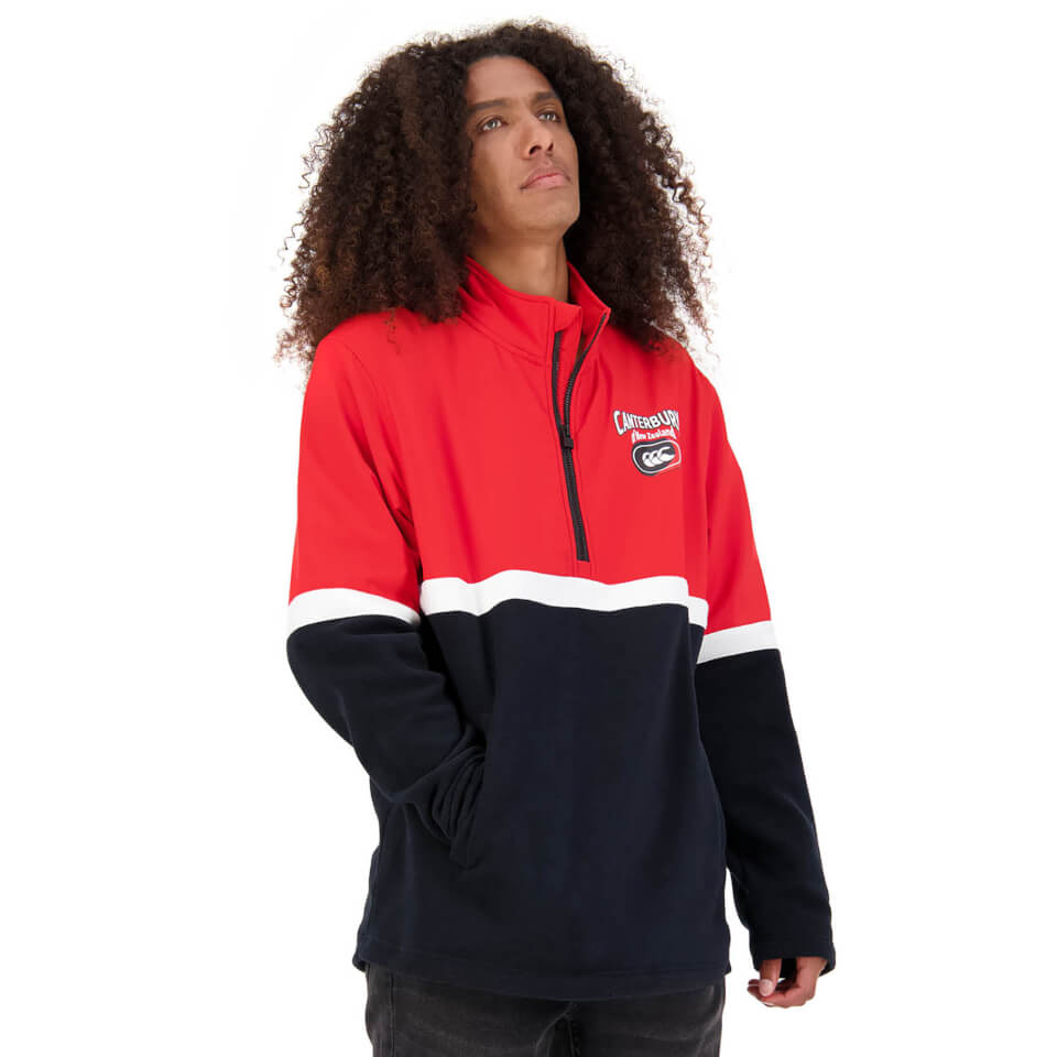 Mens Rugger 1/4 Zip Fleece in Black