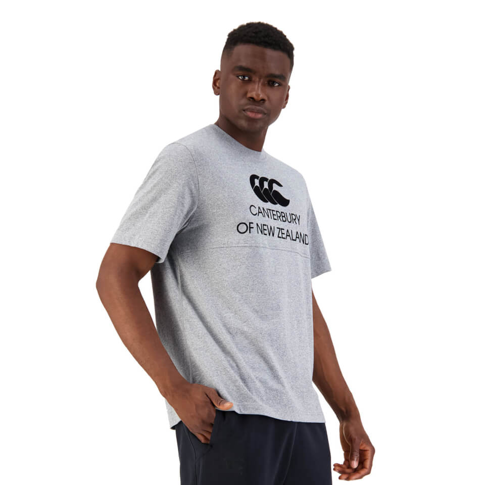 Mens of NZ Short Sleeve Tonal Graphic T-Shirt in Grey