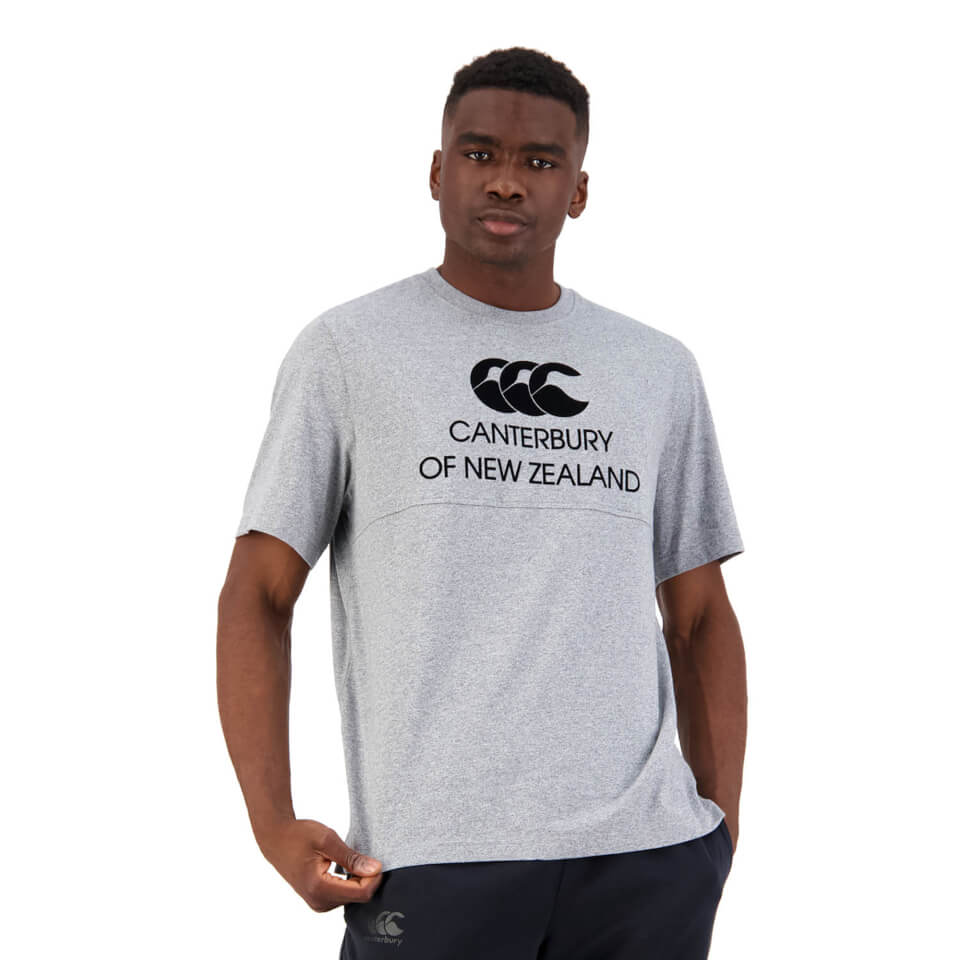 Mens of NZ Short Sleeve Tonal Graphic T-Shirt in Grey