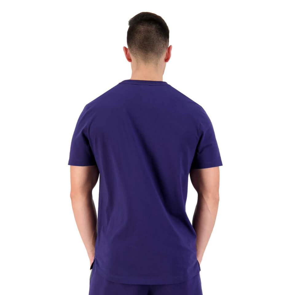 Mens International Short Sleeve Long Length T-Shirt in Blue
