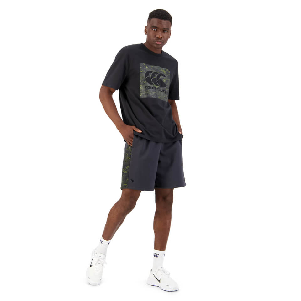 Mens Militia Oversized Short Sleeve T-Shirt in Black