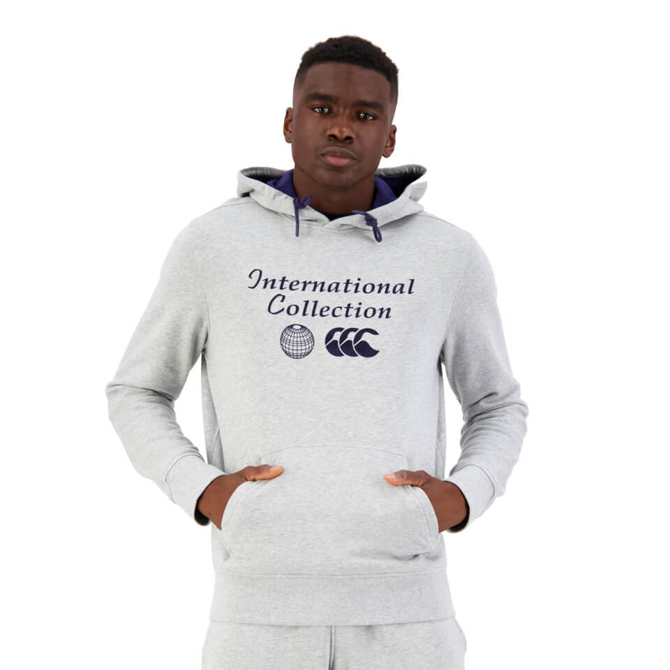 Mens International Over Head Hoodie in Grey
