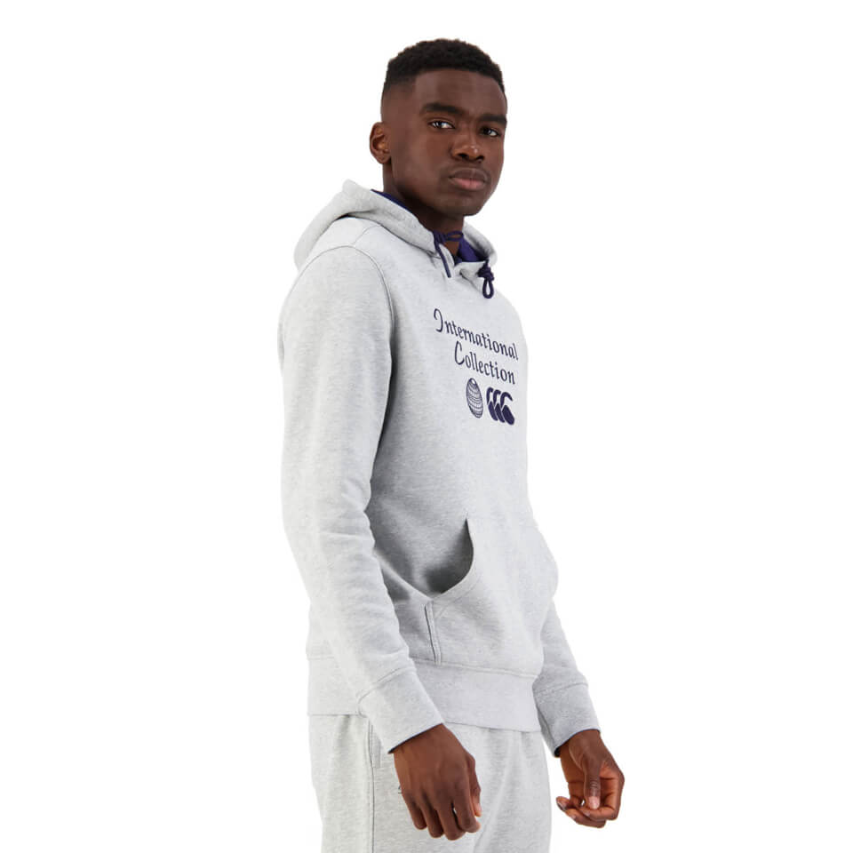 Mens International Over Head Hoodie in Grey