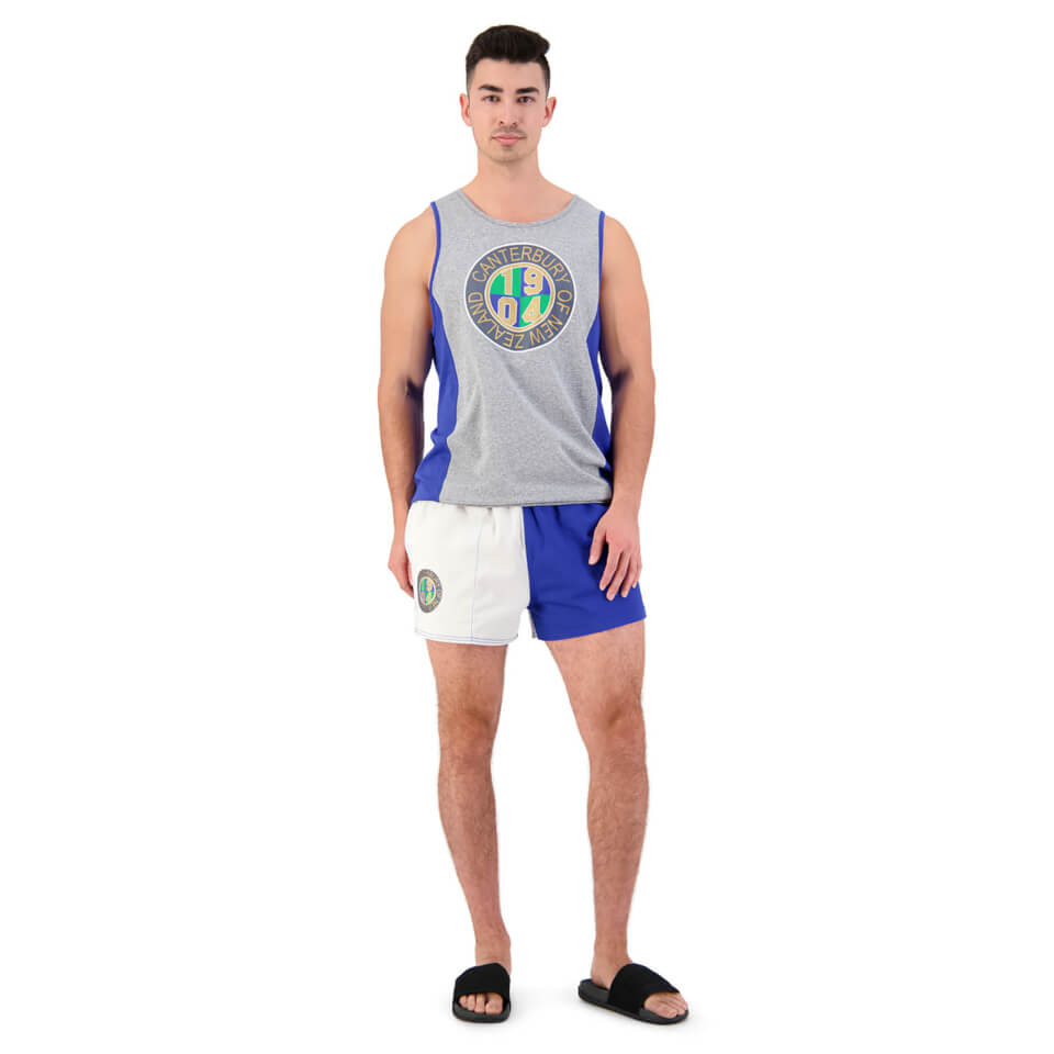 MENS OF NZ HARLEQUIN 3" SHORT - BLUE