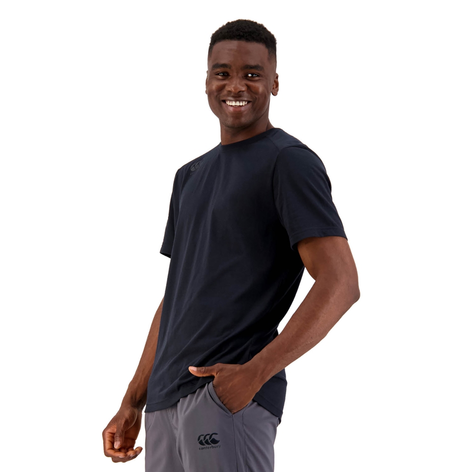 MEN'S VAPODRI SHORT SLEEVE TEMPO T-SHIRT IN JET BLACK