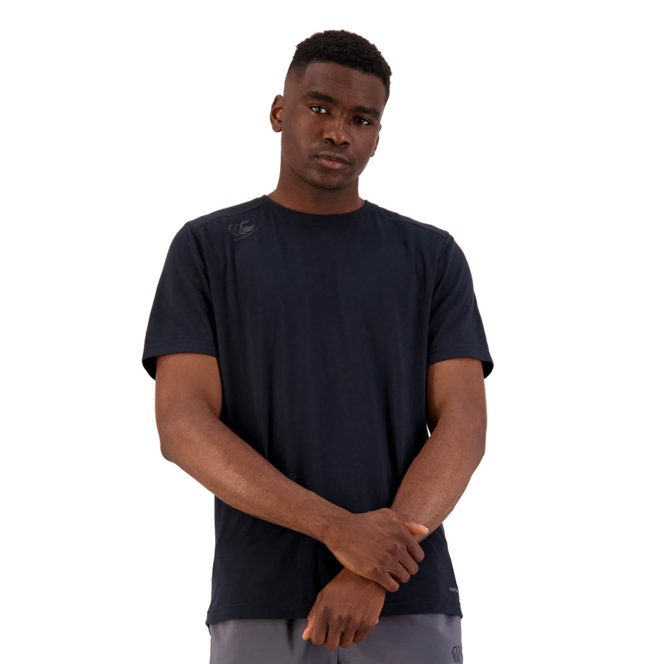 MENS VAPODRI SHORT SLEEVE TEMPO T-SHIRT - BLACK