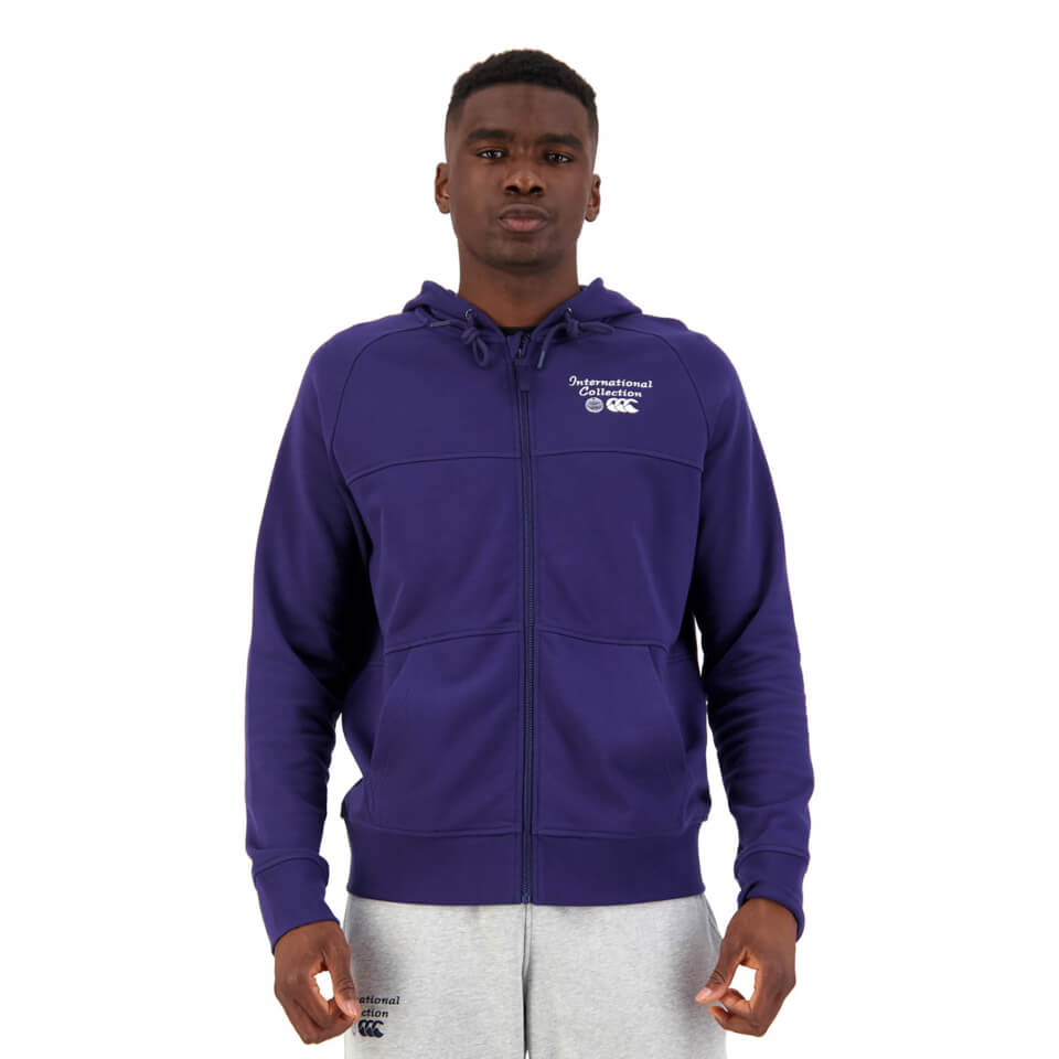 Mens International Full Zip Hoodie in Blue