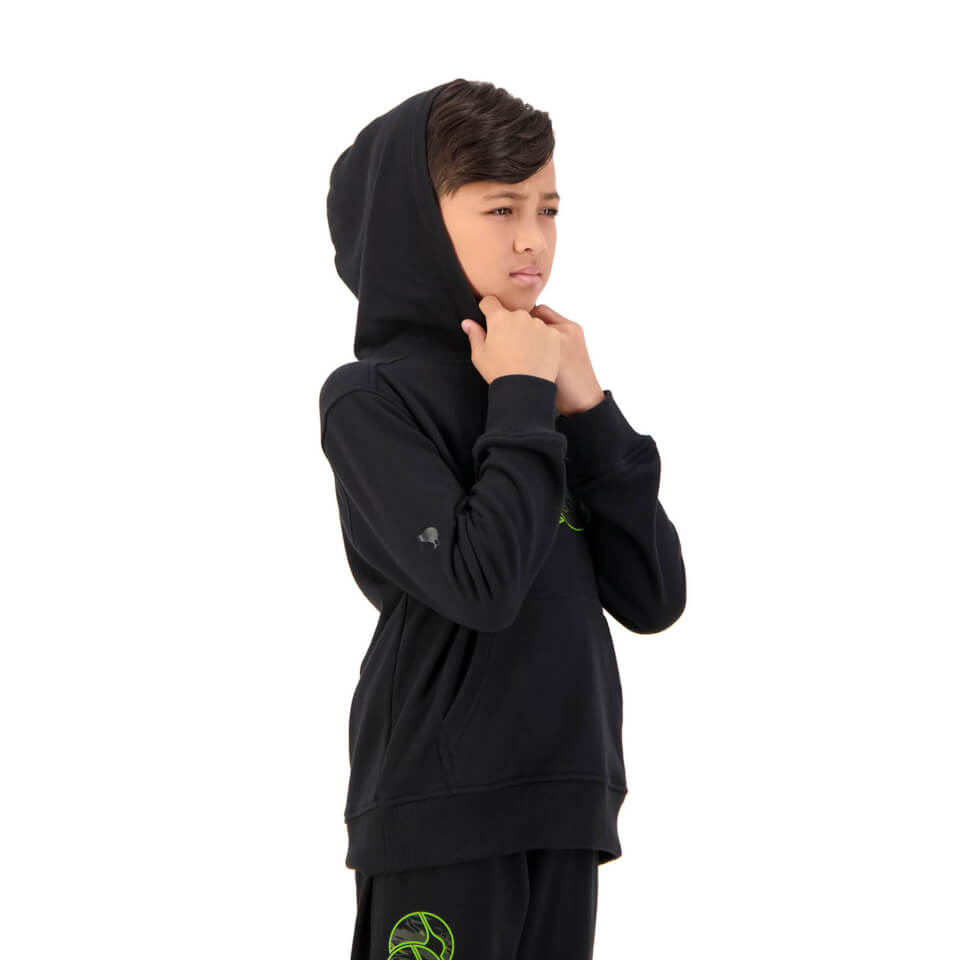 Kids Militia Hoodie in Jet Black