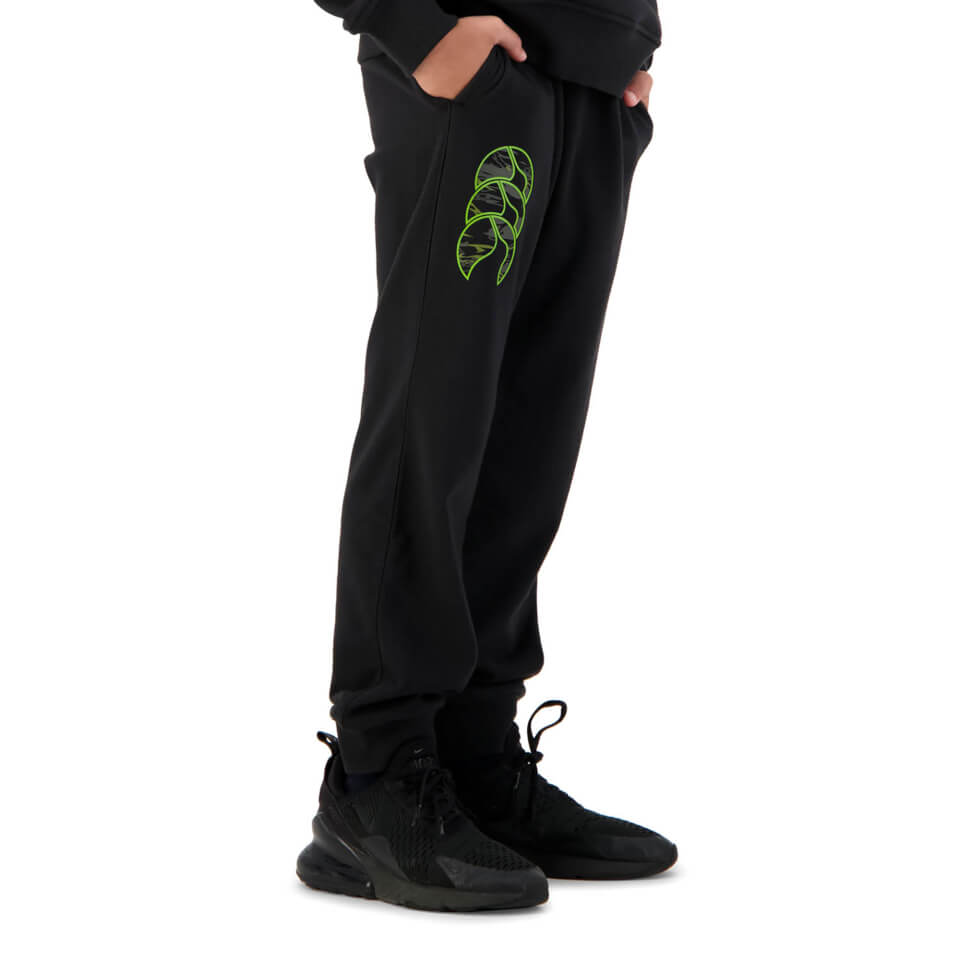 Kids Militia Taper Leg Track Pant in Black