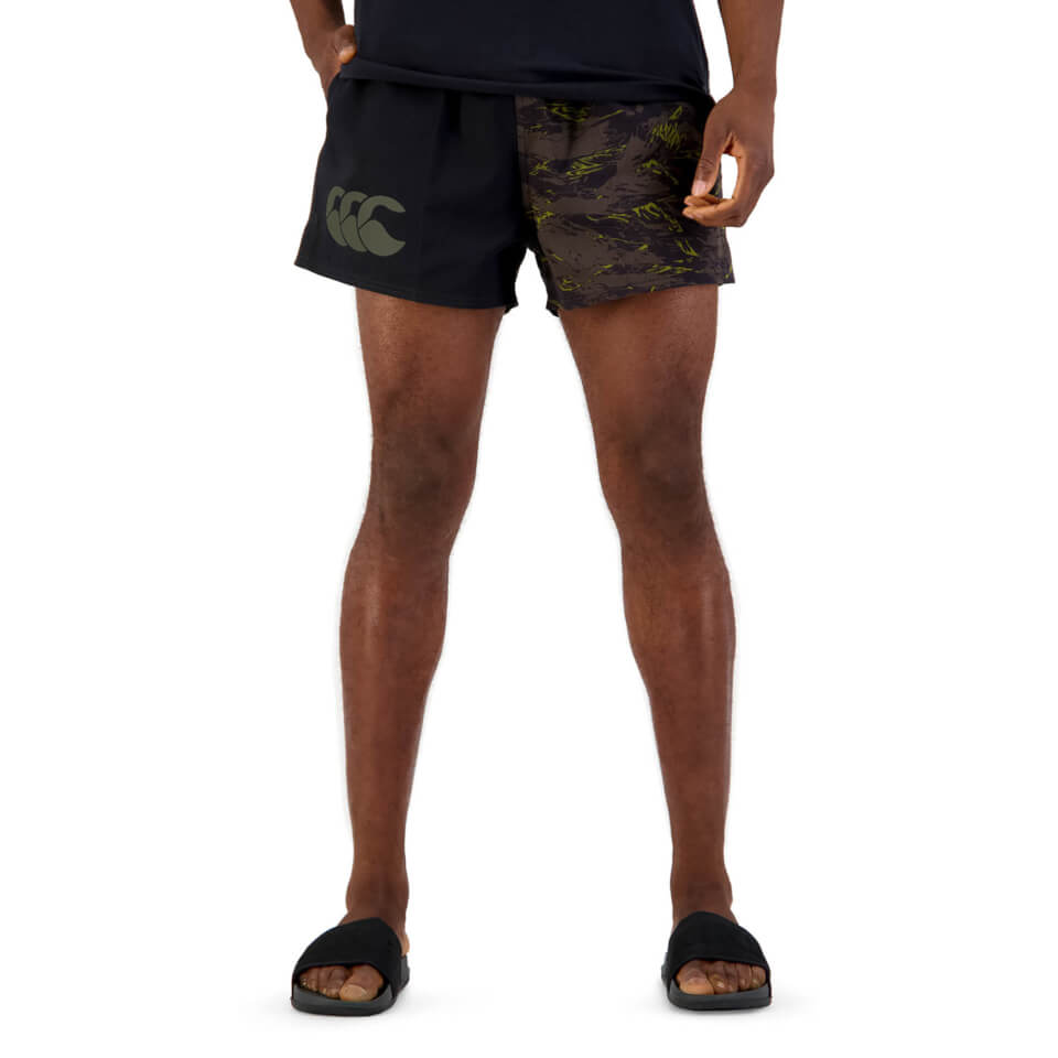 Mens Militia 3" Harlequin Short in Black