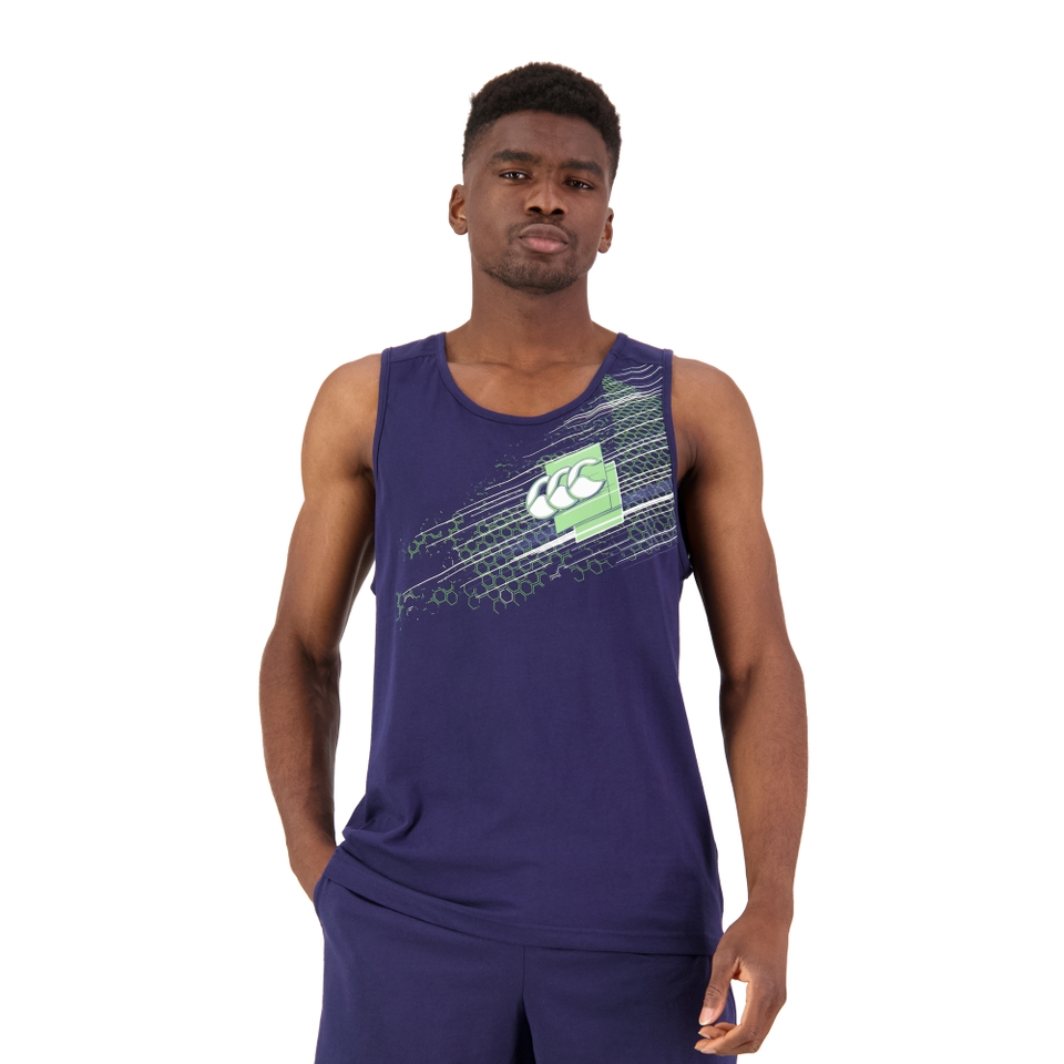 MENS FUNDAMENTALS SINGLET - PEACOAT