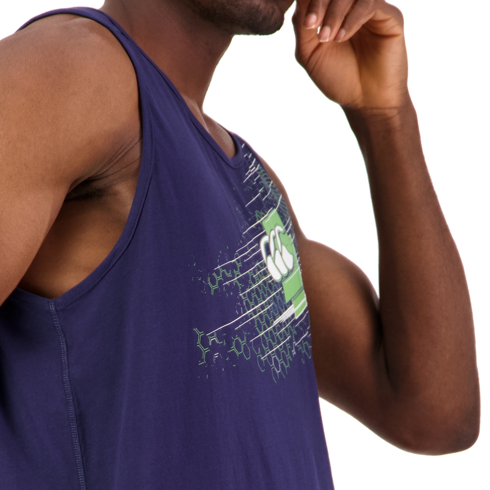 MENS FUNDAMENTALS SINGLET IN BLUE