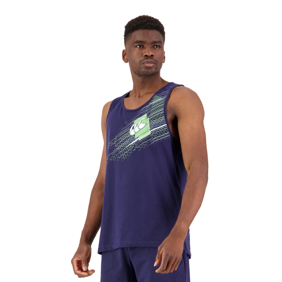 MENS FUNDAMENTALS SINGLET IN BLUE