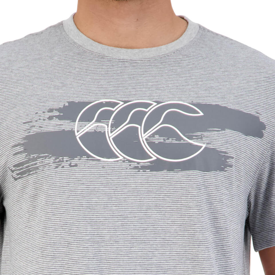 Men's Fundamentals Micro Stripe Short Sleeve T-Shirt in Grey Marl