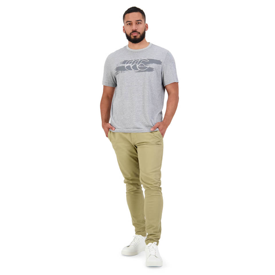 Men's Fundamentals Micro Stripe Short Sleeve T-Shirt in Grey Marl