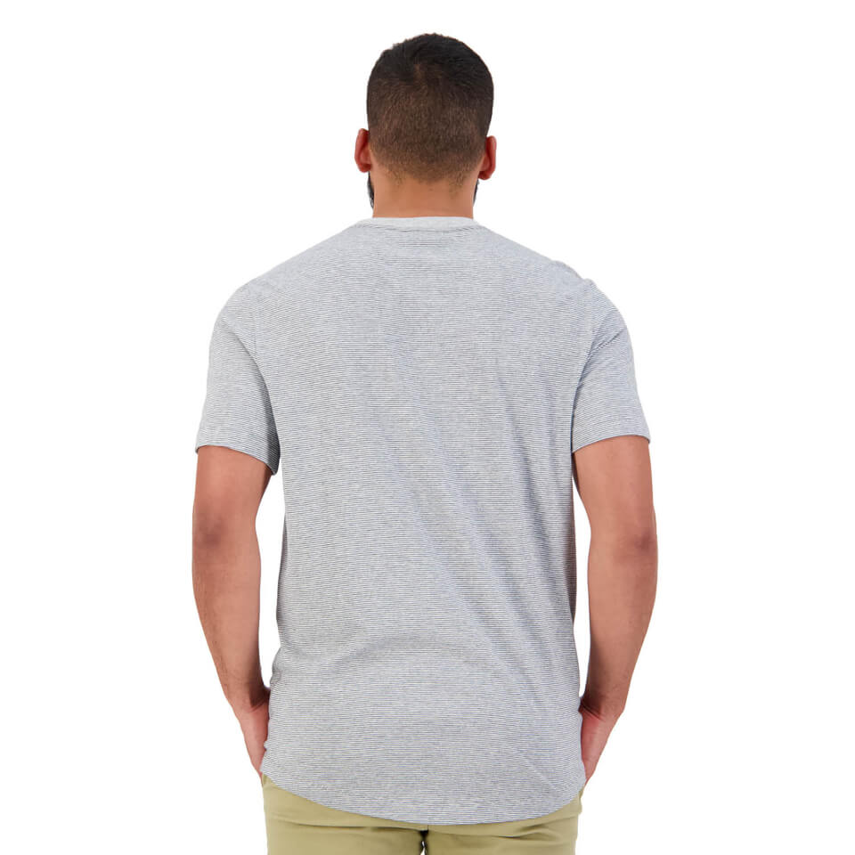 Men's Fundamentals Micro Stripe Short Sleeve T-Shirt in Grey Marl