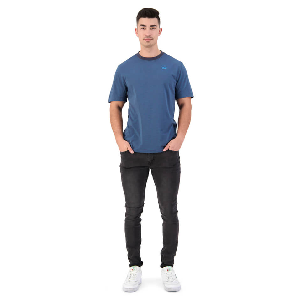 Men's Fundamentals Micro Stripe Short Sleeve T-Shirt in Blue